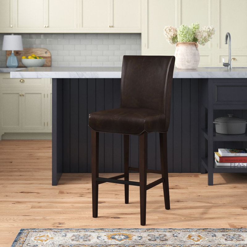 Zyaire Upholstered Counter Stool Three Posts Upholstery Black Seat Height Counter Stool 26.5 Seat Height